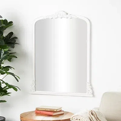 Kirkland's Scroll Arched Rectangle Wall Mirror In White