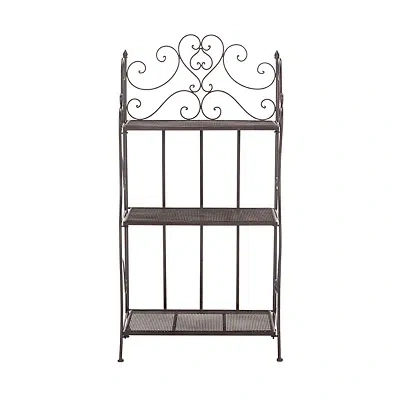 Kirkland's Scrollwork Outdoor Shelf In Brown