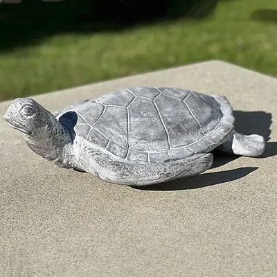 Kirkland's Sea Turtle Outdoor Statue In Gray