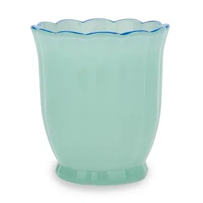 Kirkland's Seafoam Glass Scalloped Tumbler In Green