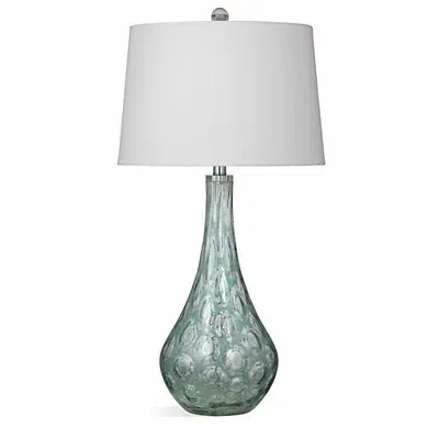 Kirkland's Seafoam Green Teardrop Table Lamp In White