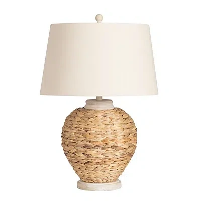 Kirkland's Seagrass Woven Table Lamp In White
