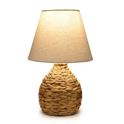 Kirkland's Seagrass Woven Table Lamp In White