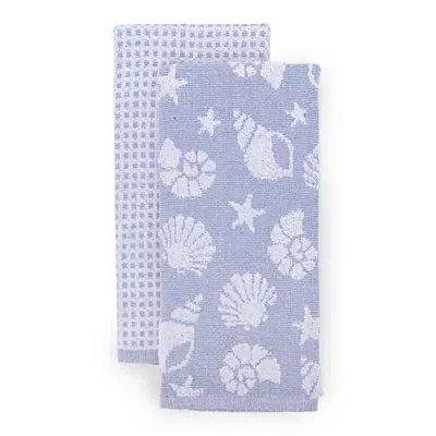 Kirkland's Seashell Jacquard Kitchen Towels In Multi