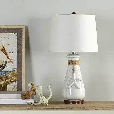 Kirkland's Seaside Rope Tie Table Lamp In White