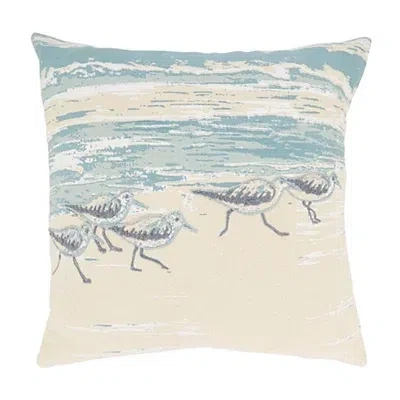 Kirkland's Seaside Sand Pipers Throw Pillow In Neutral