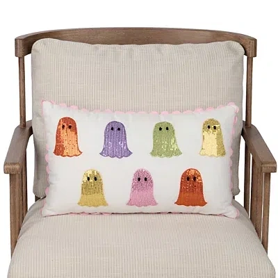 Kirkland's Sequin Ghosts Lumbar Pillow In Multi