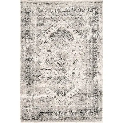 Kirkland's Shauna Vintage Speckled Area Rug In Gray