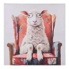 Kirkland's Sheep In An Armchair Canvas Art Print In Multi