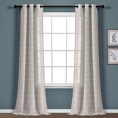 Kirkland's Sheer Gray Textured Curtain Panel Set