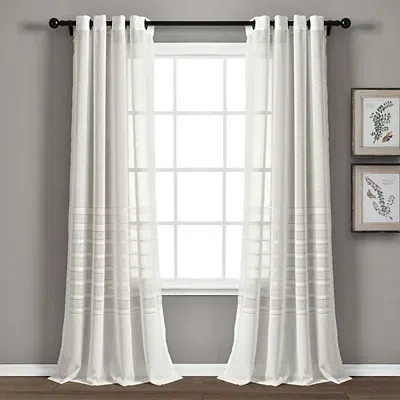 Kirkland's Sheer Grommet Curtain Panel Set In White