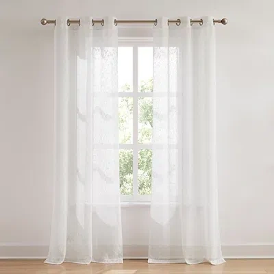 Kirkland's Sheer White Raindrop Curtain Panel Set