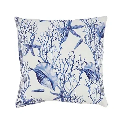 Kirkland's Shells And Coral Outdoor Pillow In White
