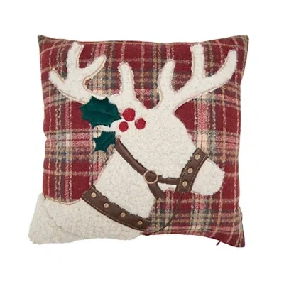Kirkland's Sherpa Reindeer Pillow In Multi