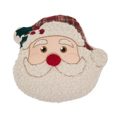 Kirkland's Sherpa Santa Claus Shaped Pillow In Multi