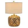 Kirkland's Shimmer Damask Lillian Table Lamp In Gold