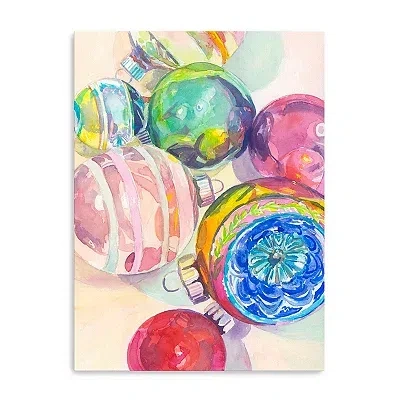 Kirkland's Shiny And Bright Christmas Canvas Art Print In Multi