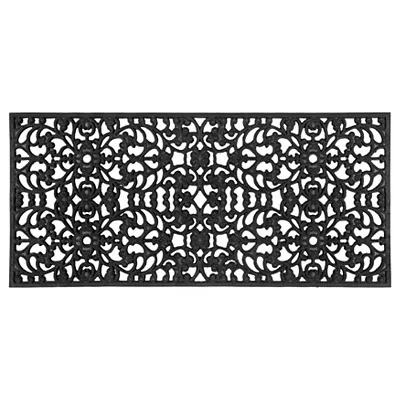 Kirkland's Sienna Rubber Doormat In Black