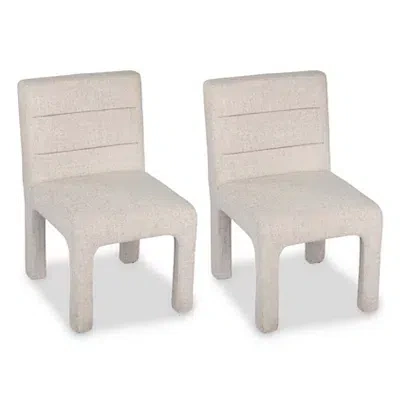 Kirkland's Silas Upholstered Dining Chairs In Neutral