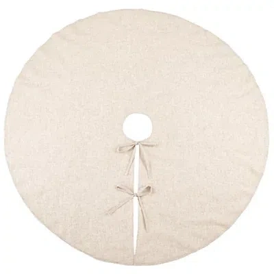 Kirkland's Simple Beige Linen Blend Tree Skirt In Neutral