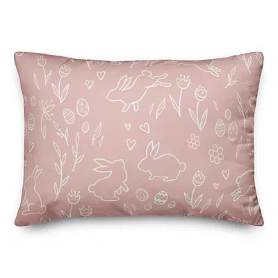 Kirkland's Simple Bunny Outdoor Pillow In Pink