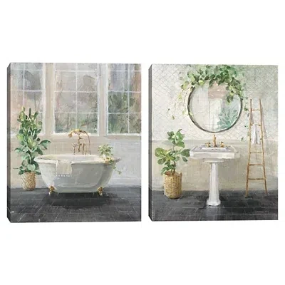 Kirkland's Simple Pleasures Bath Canvas Art Prints In Multi
