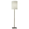 Kirkland's Simple Slender Brass Base Floor Lamp In White