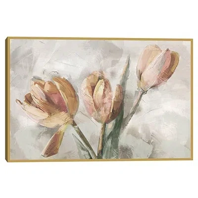 Kirkland's Simply Spring Peach Framed Canvas Art Print In Multi