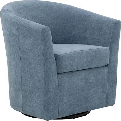 Kirkland's Sky Blue Chloe Swivel Accent Chair