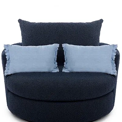 Kirkland's Sky Blue Fringe Lumbar Pillows