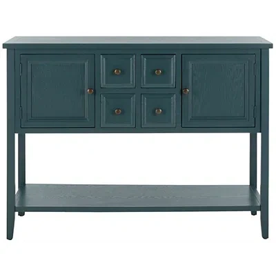 Kirkland's Slate Teal 4-drawer Charlotte Sideboard In Blue