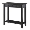 Kirkland's Slim Black Single Drawer Console Table In Black
