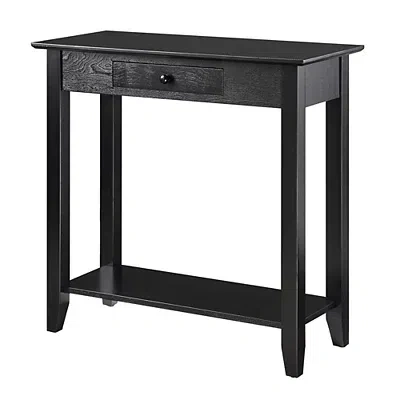 Kirkland's Slim Black Single Drawer Console Table