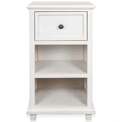 Kirkland's Slim Wooden 2-shelf Side Table In White