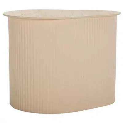 Kirkland's Small Beige Ceramic Sally Accent Table In Brown