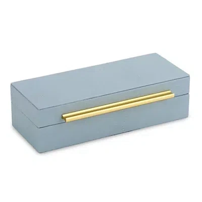 Kirkland's Small Blue Pebbled Leather Decorative Box