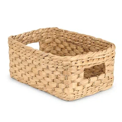 Kirkland's Small Braided Water Hyacinth Basket In Brown