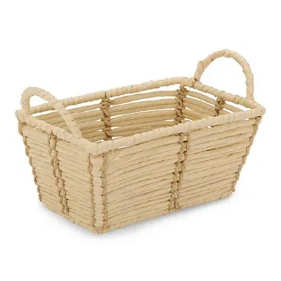 Kirkland's Small Natural Paper Stitched Basket In Brown