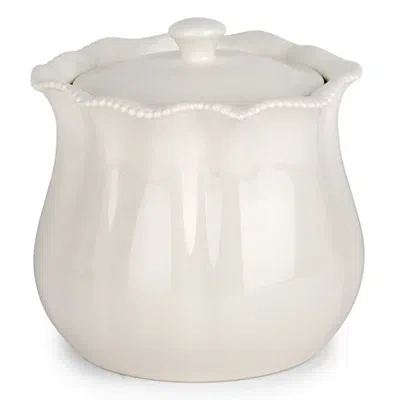 Kirkland's Small White Wavy Beaded Canister In Neutral