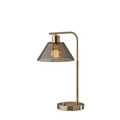 Kirkland's Smoked Glass Table Lamp In Gray