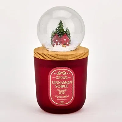 Kirkland's Snow Globe Red Cinnamon Soiree 1-wick Jar Candle In Multi