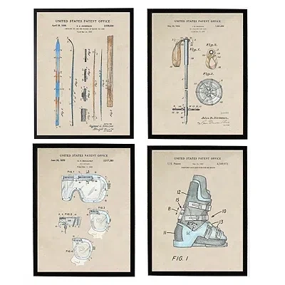 Kirkland's Snow Skiing Patents Framed Art Prints In Multi