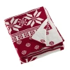 Kirkland's Snowflake Christmas Throw Blanket In Red