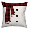 Kirkland's Snowman Scarf And Buttons Pillow In Multi
