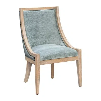 Kirkland's Soft Green Upholstered Elmcrest Dining Chair In Blue