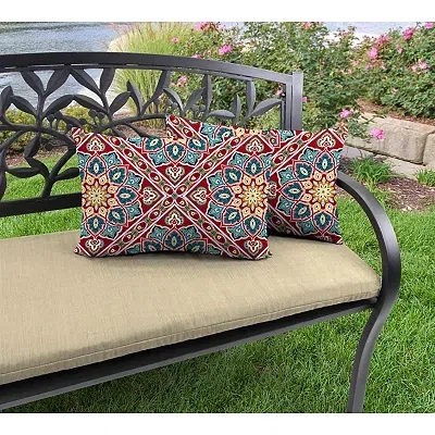 Kirkland's Solano Flowers Outdoor Lumbar Pillows In Multi