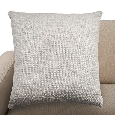 Kirkland's Solid Ivory Woven Oversized Pillow In White