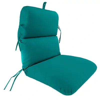 Kirkland's Solid Teal Outdoor Chair Cushion In Green