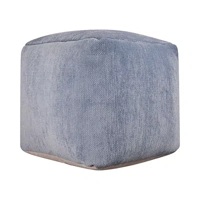 Kirkland's Spa Blue Chenille Pouf