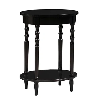 Kirkland's Spindle Legs Oval Accent Table In Black